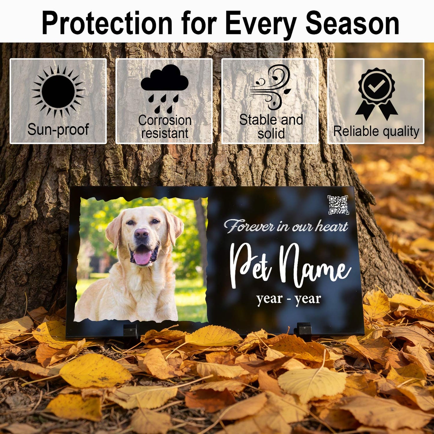 Personalized granite headstone with high-fidelity pet photo etching