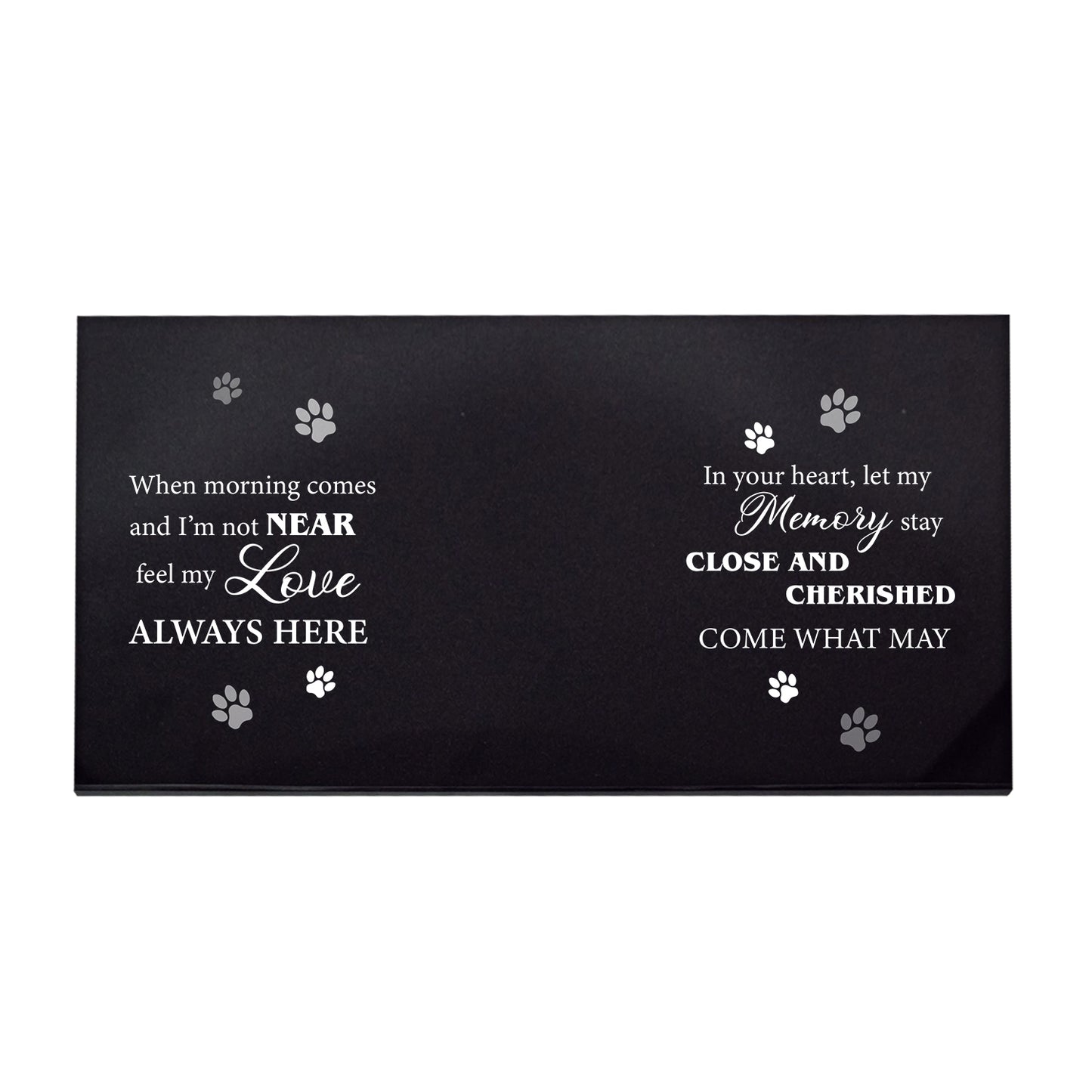 Always Here Custom Pet Memorial Stone Black Granite, Personalized Dog Loss Sympathy Gift with Photo, US Made